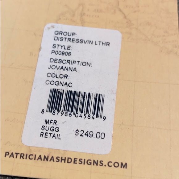 Patricia Nash Cognac Large Leather Backpack - Picture 8 of 8